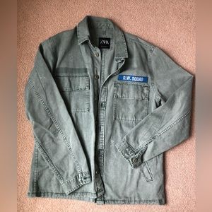 Zara Military Style shirt Jacket